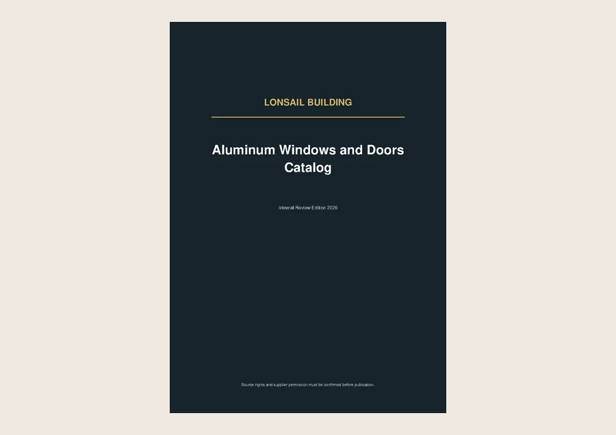 Cover of Lonsail Building Aluminum Windows & Doors Catalog