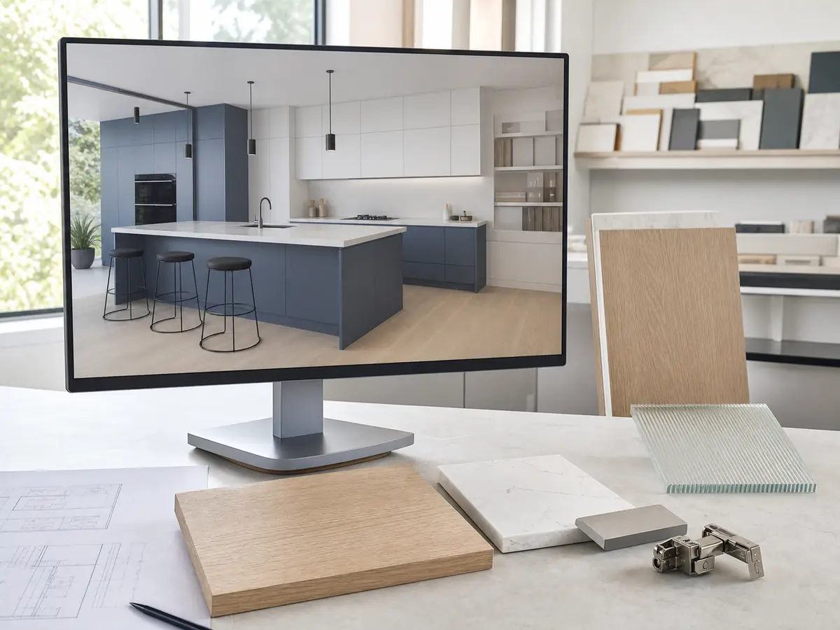 Contemporary cabinet design and material selection