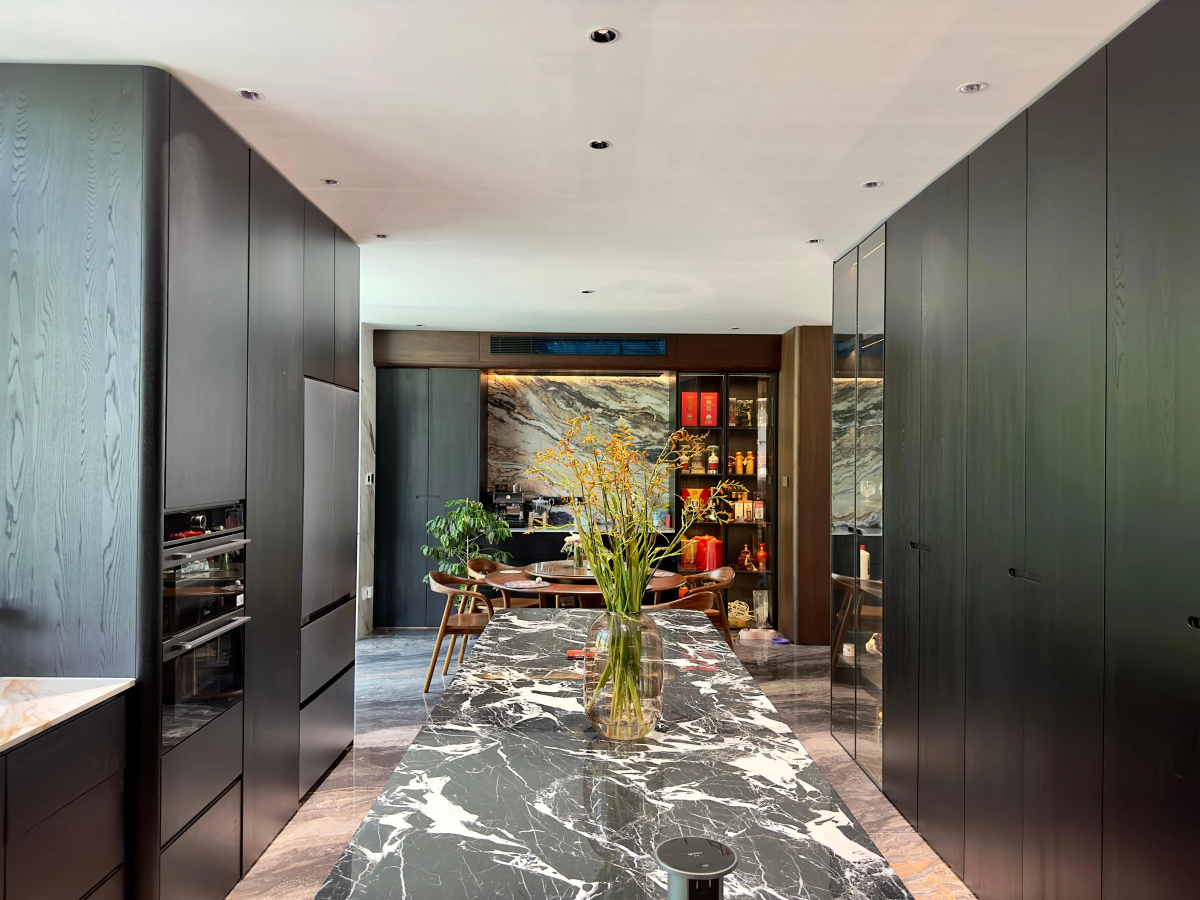 Installed whole-home kitchen cabinetry in a residential interior