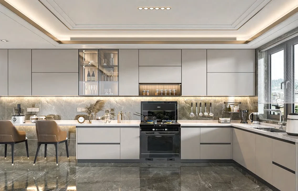 Profiled lacquer kitchen cabinet doors
