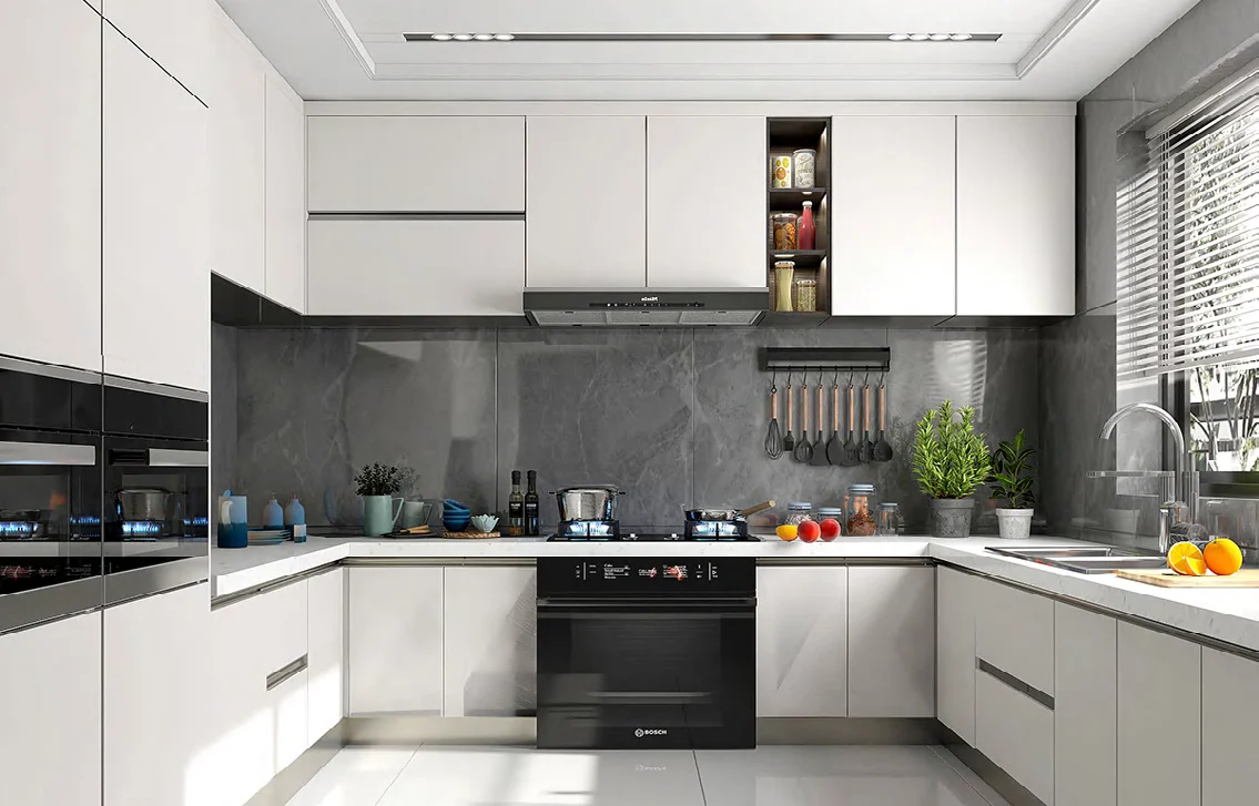 Neutral melamine cabinet palette