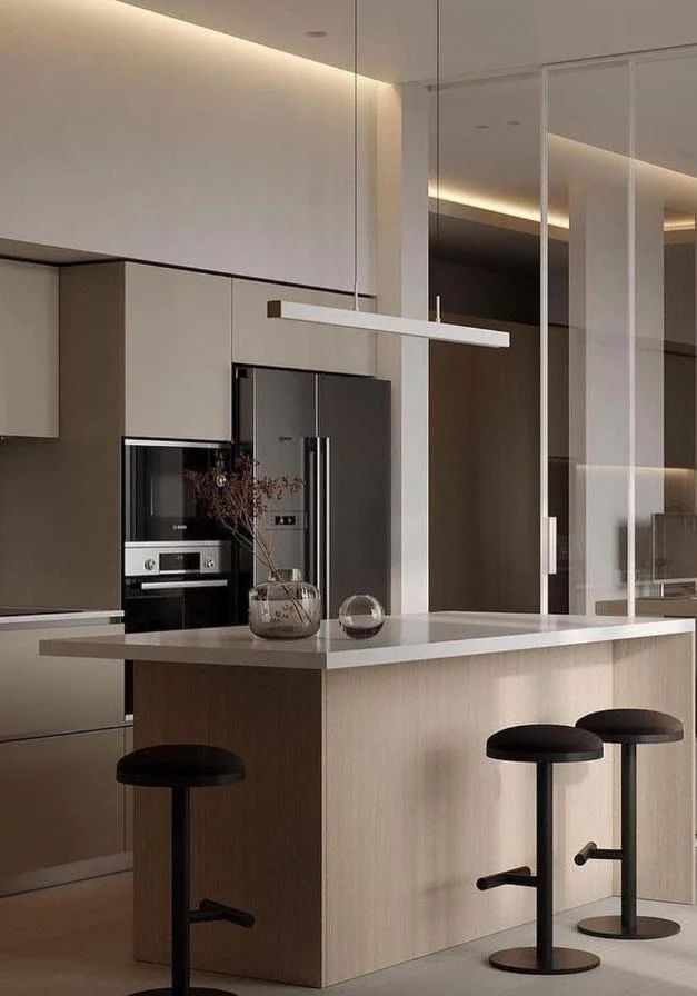 Assembled kitchen created from an RTA cabinet package