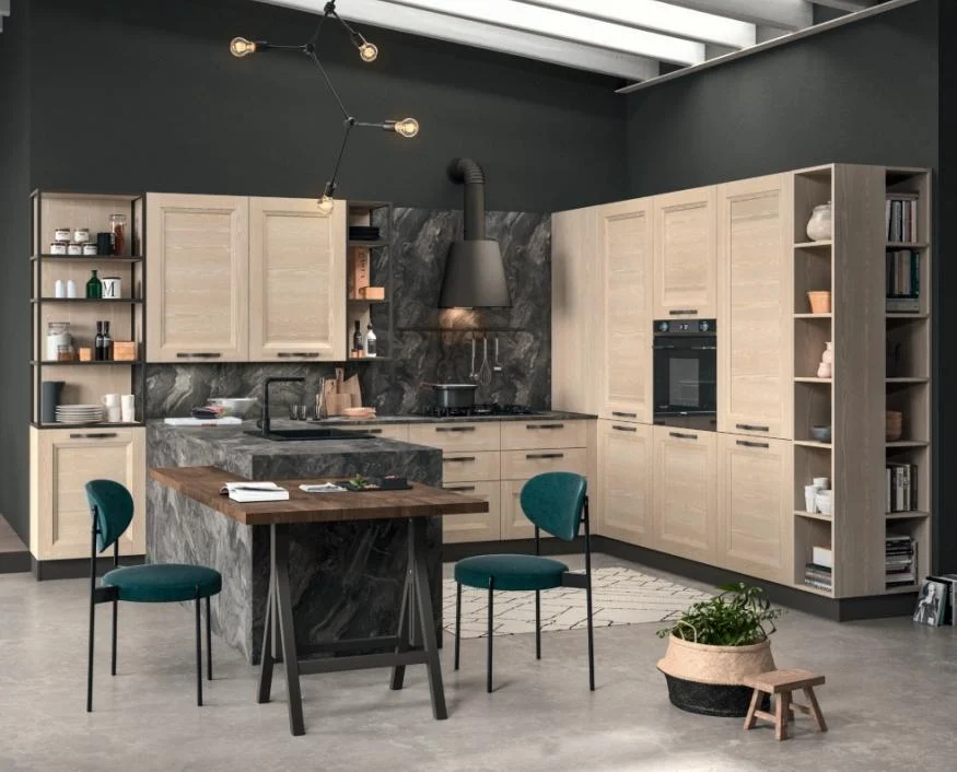 Painted solid wood kitchen cabinet doors