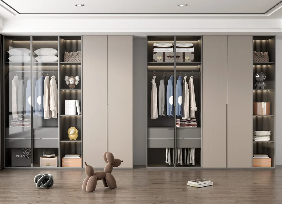 Floor-to-ceiling fitted wardrobe