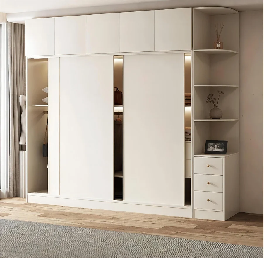 Framed hinged wardrobe doors