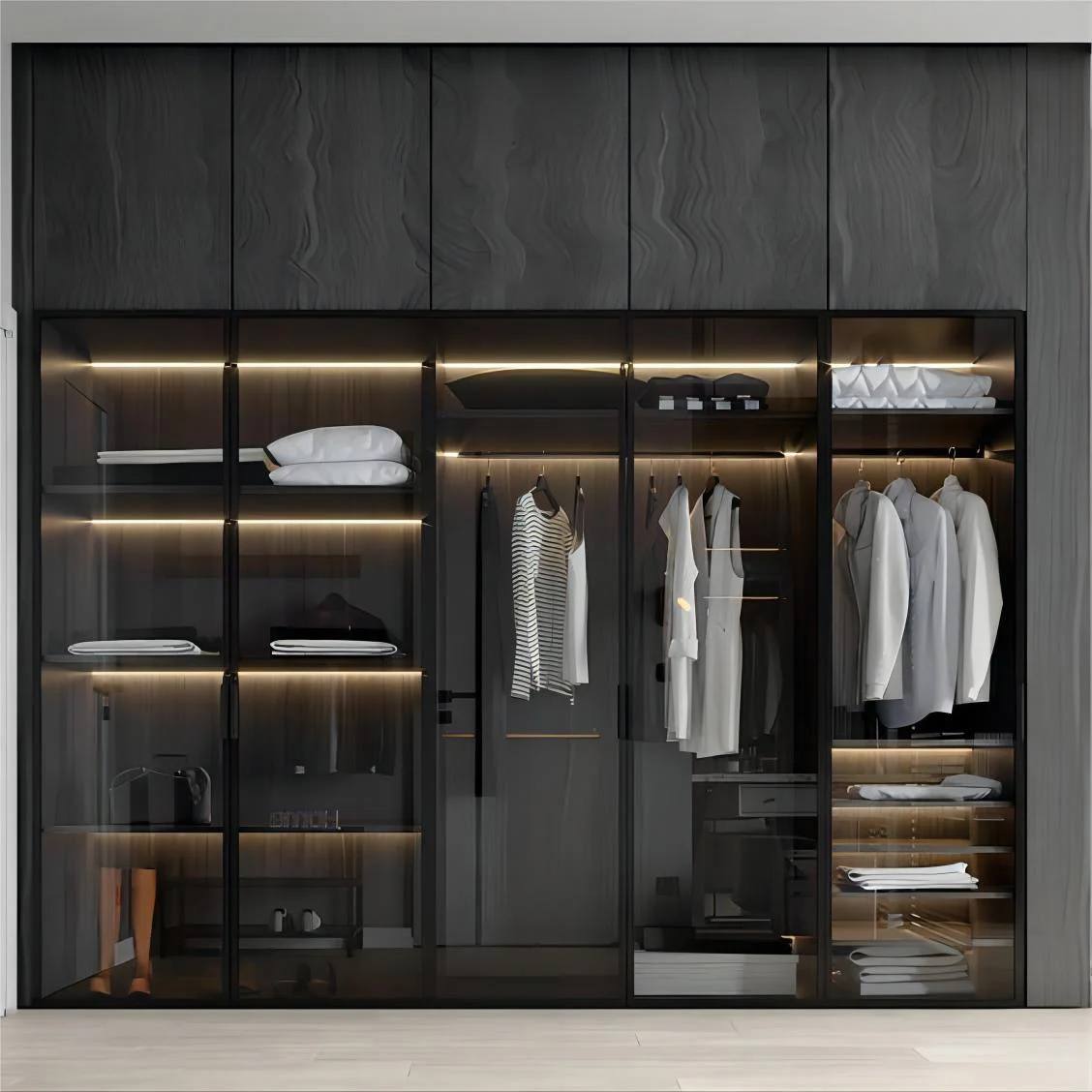 Opaque sliding door wardrobe