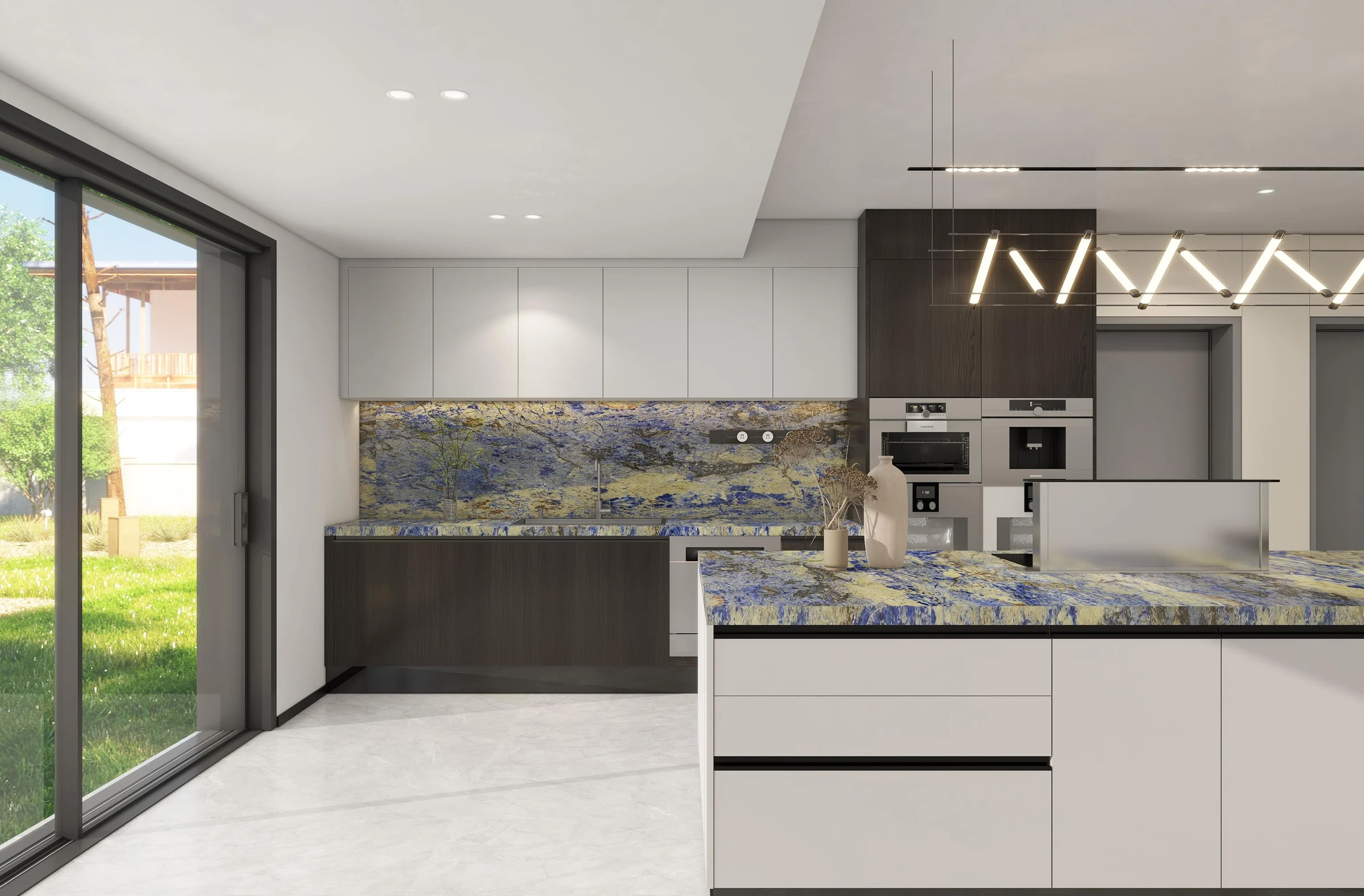 Apartment kitchen cabinetry design reference