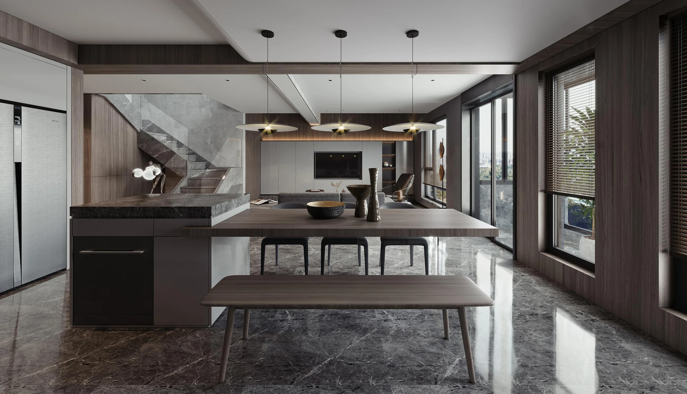 Commercial-style kitchen and fitted joinery reference
