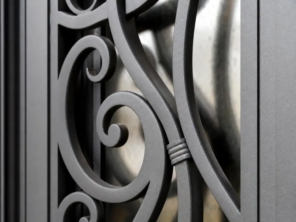 Entry / Security Doors: Cast-aluminum feature